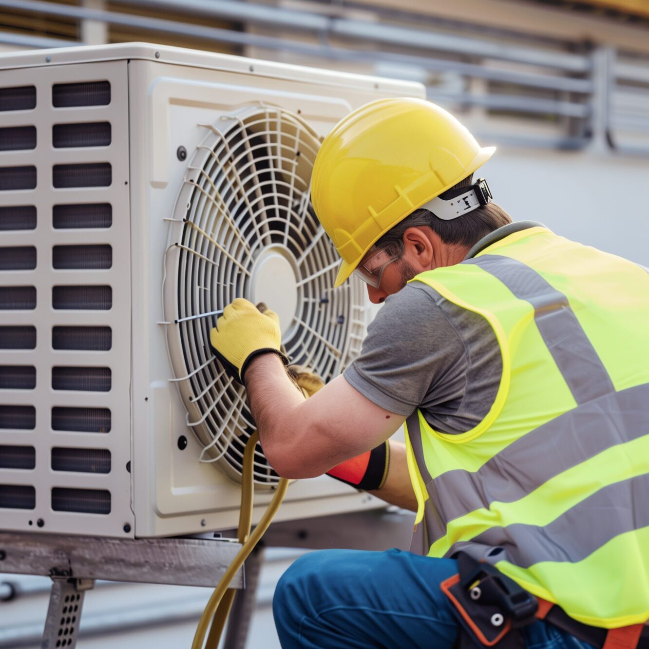 cleaning an air conditioner